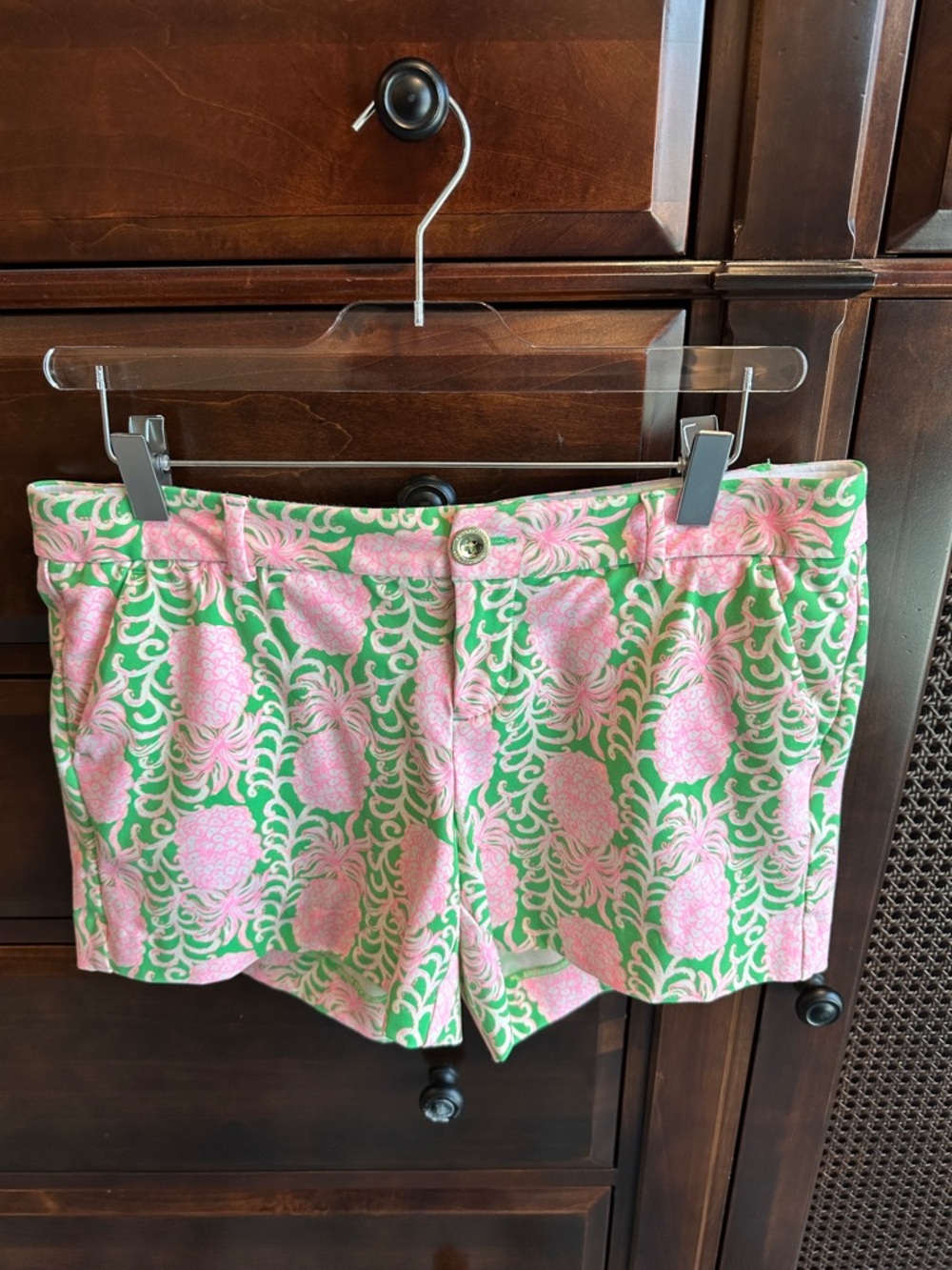 Lilly Pulitzer Callahan Knit Shorts Party Like A Pineapple SIZE 6 EUC LIKE NEW